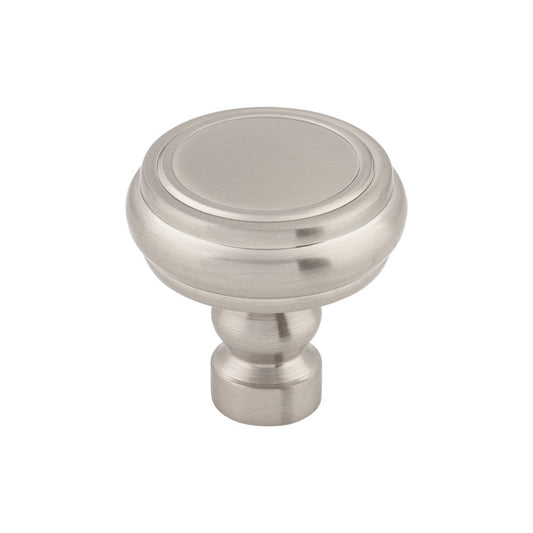 TOP KNOBS TK880BSN Brixton Rimmed 1 1/4" Diameter Round Knob - Brushed Satin Nickel