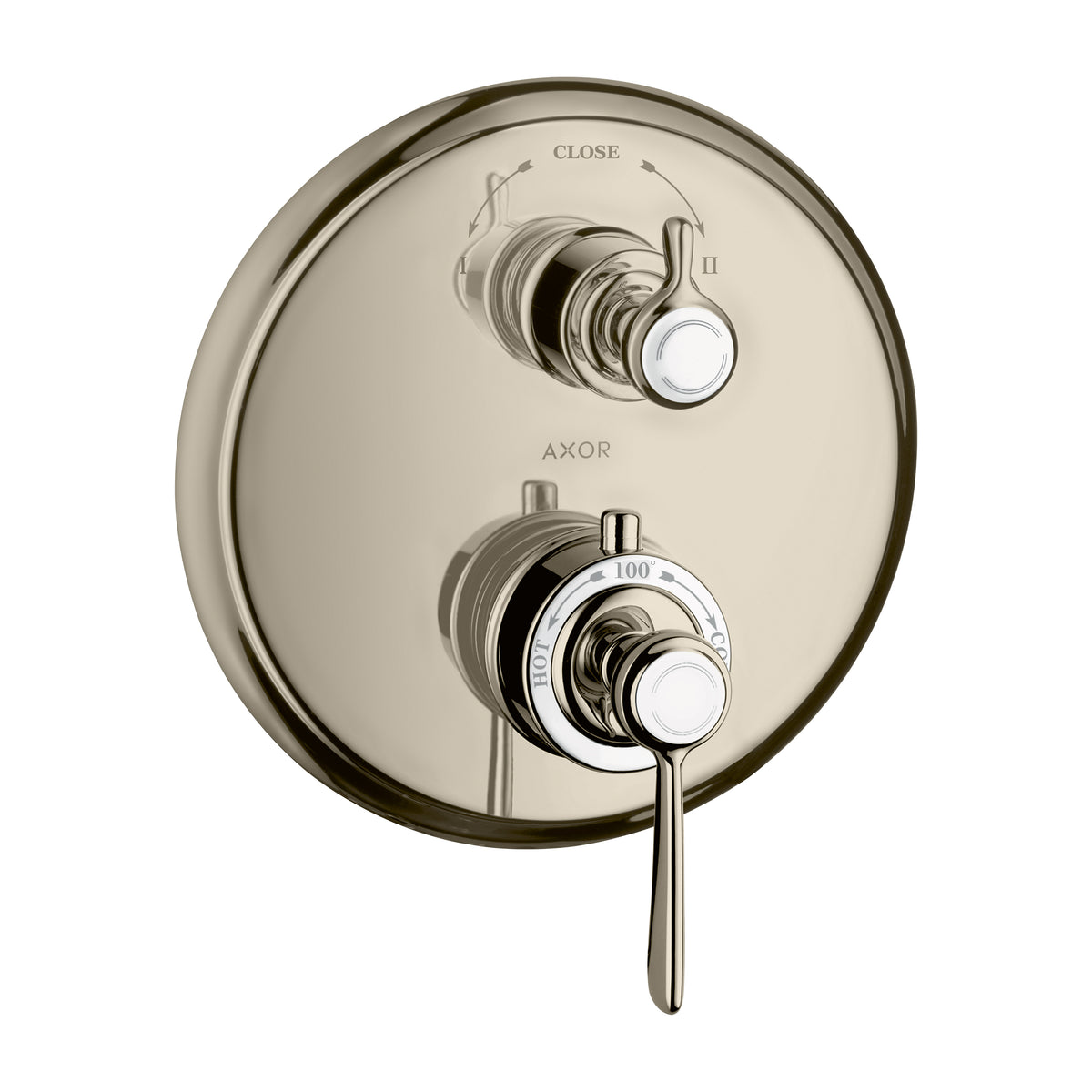 AXOR 16821831 Montreux Thermostatic Trim with Volume Control and Diverter - Polished Nickel