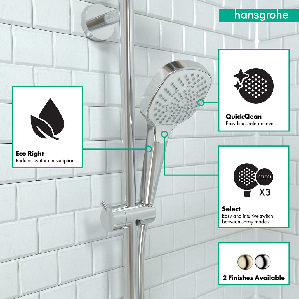 HANSGROHE 04723400 Croma Select E Handshower 110 3-Jet, 1.75 GPM - Chrome