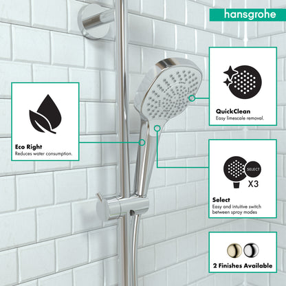 HANSGROHE 04723400 Croma Select E Handshower 110 3-Jet, 1.75 GPM - Chrome