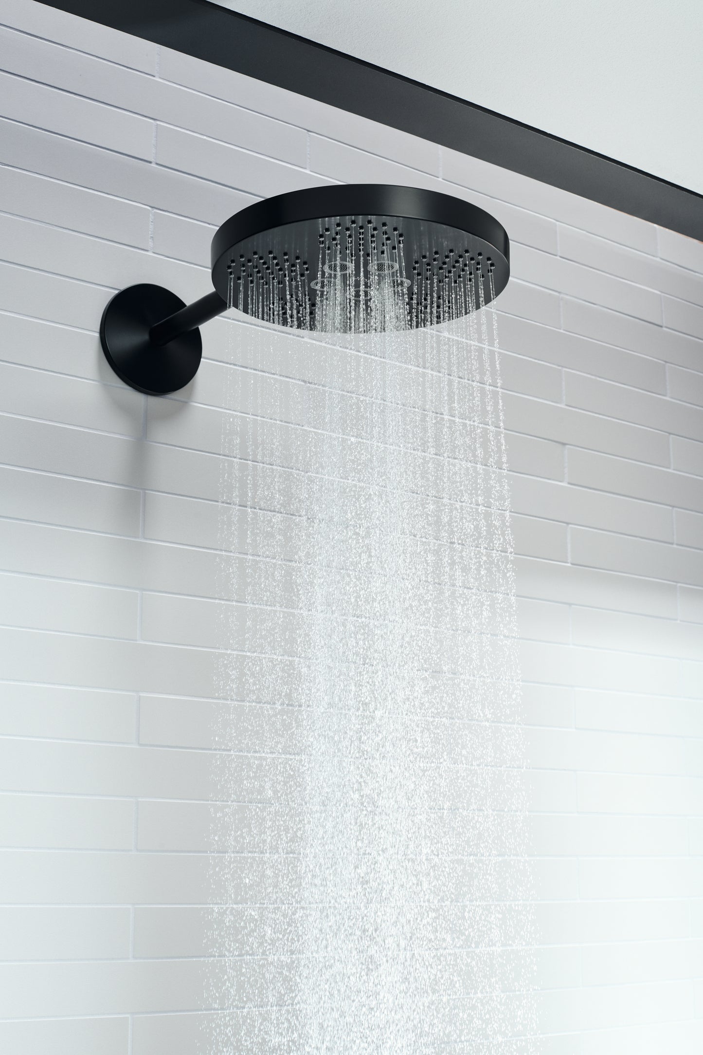AXOR 48481671 ONE Showerhead 280 2-Jet with Showerarm Trim, 2.5 GPM - Matte Black