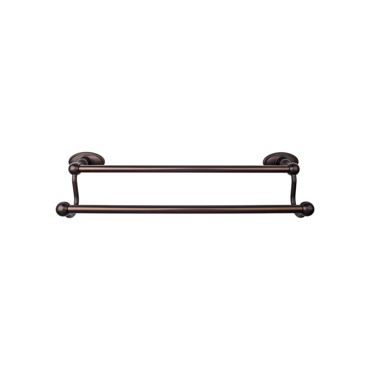 TOP KNOBS ED9ORBC TOP BATH (R) Edwardian Bath Double 26 1/2" Wall Mounted Towel Bar - Oil Rubbed Bronze