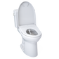 TOTO MW7764736CEGA#01 Drake WASHLET+ Two-Piece Elongated 1.28 GPF TORNADO FLUSH Toilet and S7A Contemporary Bidet Seat with Auto Flush , Cotton White