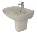 TOTO LHT241G#03 Supreme Oval Wall-Mount Bathroom Sink With Cefiontect And Shroud For Single Hole Faucets - Bone