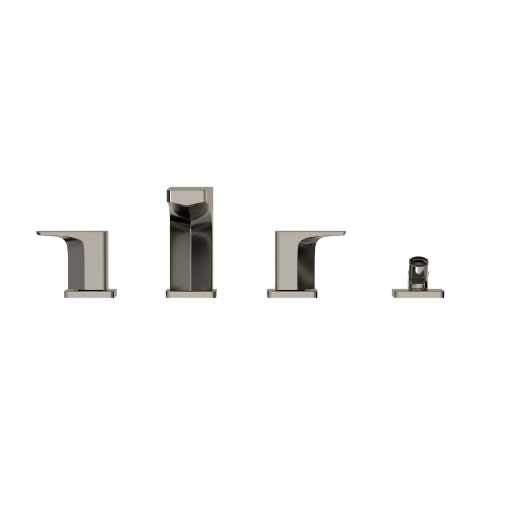 TOTO TBG07202U#PN Ge Two-Handle Deck-Mount Roman Tub Filler Trim With Handshower - Polished Nickel