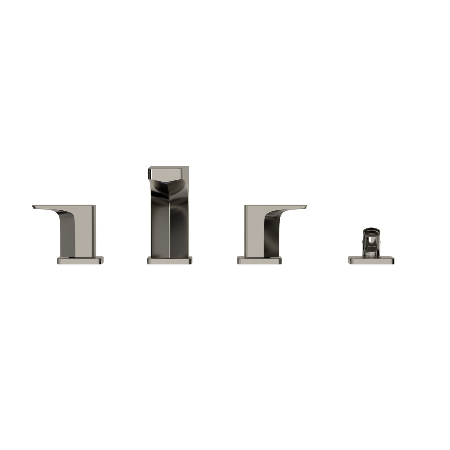 TOTO TBG07202U#PN Ge Two-Handle Deck-Mount Roman Tub Filler Trim With Handshower - Polished Nickel
