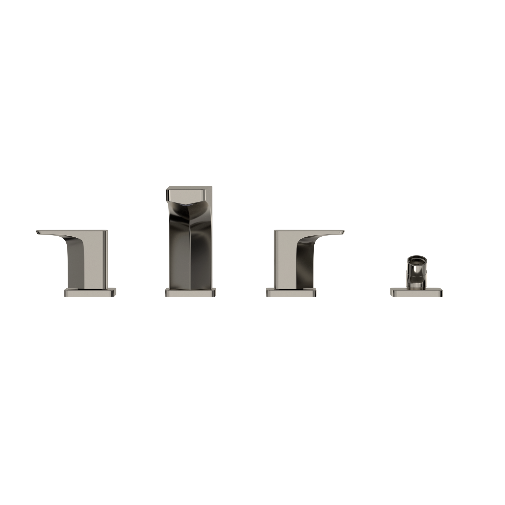 TOTO TBG07202U#PN Ge Two-Handle Deck-Mount Roman Tub Filler Trim With Handshower - Polished Nickel
