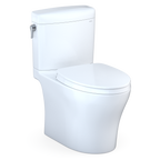 TOTO MS436124CEMFGN#01 Aquia Iv Cube Two-Piece Elongated Dual Flush 1.28 And 0.9 Gpf Universal Height Toilet With Cefiontect - Cotton White