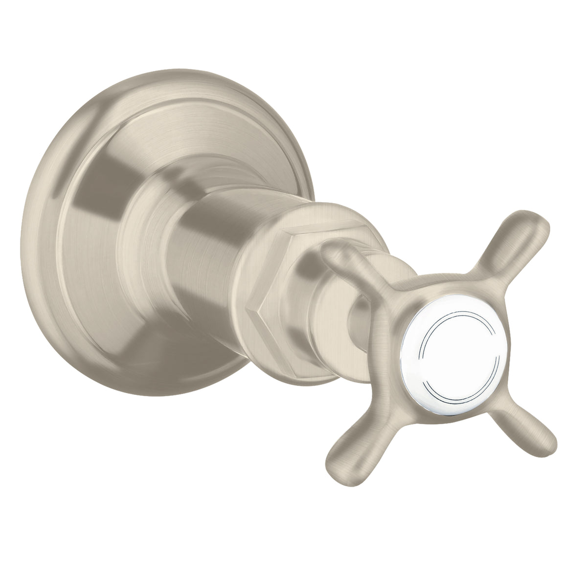 AXOR 16873821 Montreux Volume Control Trim with Cross Handle - Brushed Nickel