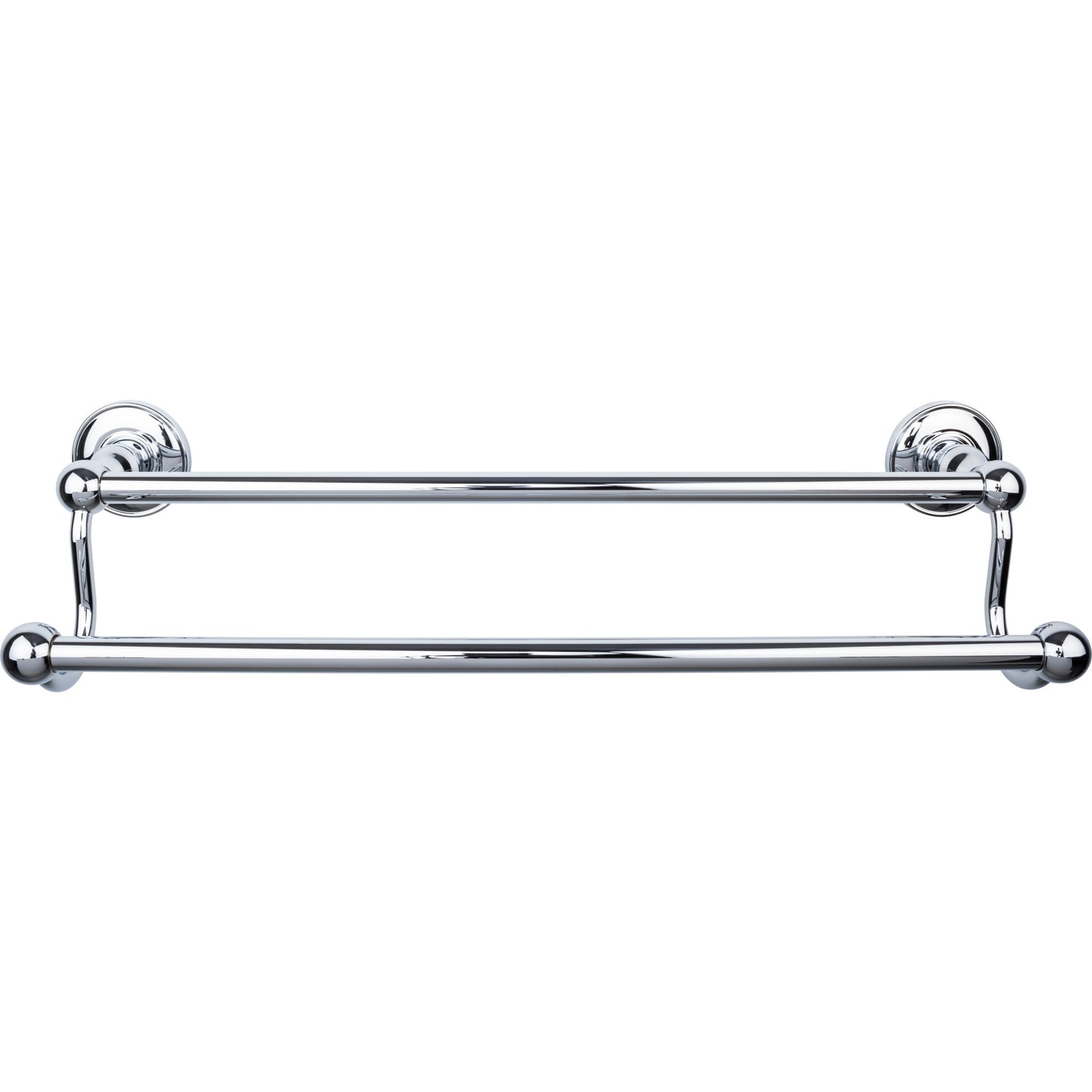 TOP KNOBS ED7PCD TOP BATH (R) Edwardian Bath Double 20 1/2" Wall Mounted Towel Bar - Polished Chrome