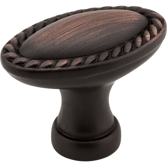 ELEMENTS Z115L-DBAC Lindos 1-3/8" Length Oval Knob - Brushed Oil Rubbed Bronze