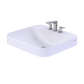 TOTO LT415.4G#01 Arvina Rectangular 20" Vessel Bathroom Sink with CEFIONTECT for 4 Inch Center Faucets , Cotton White