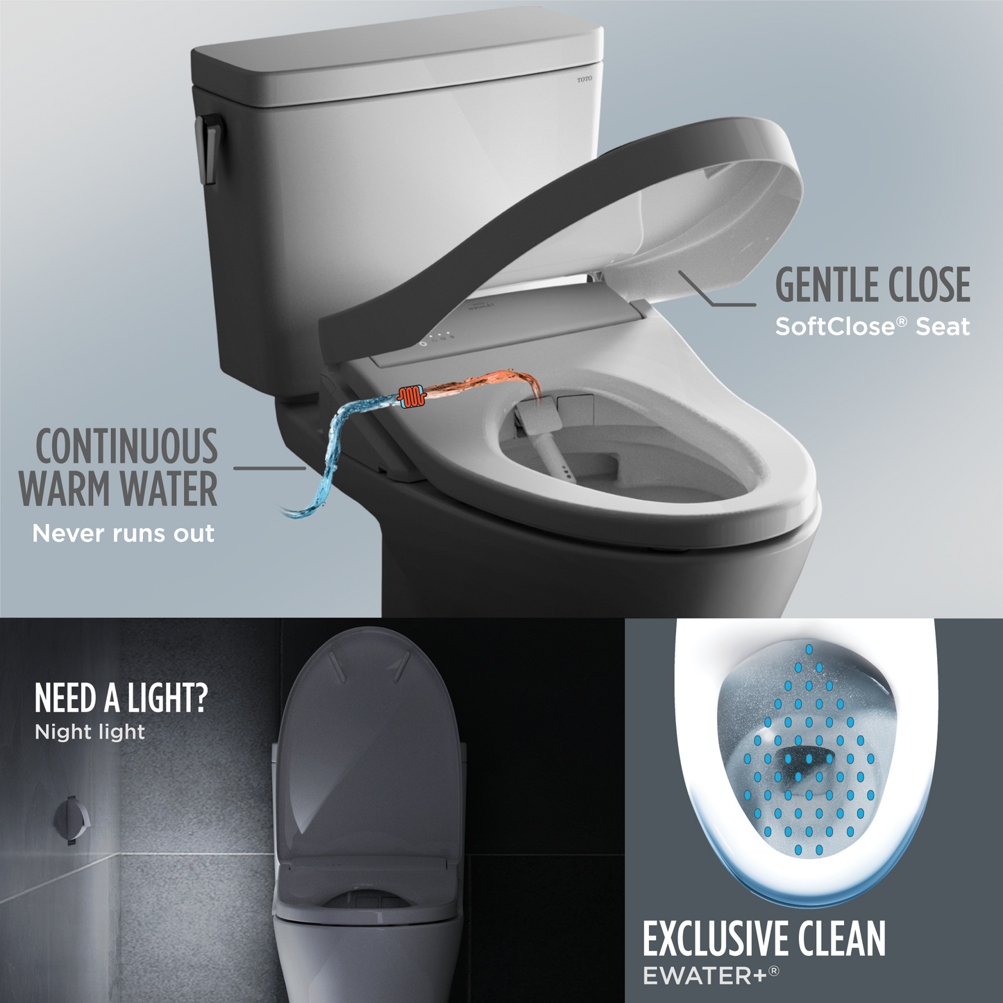TOTO MW6344726CEFG#01 Washlet+ Supreme Ii One-Piece Elongated 1.28 Gpf Toilet And Washlet+ S7 Contemporary Bidet Seat - Cotton White