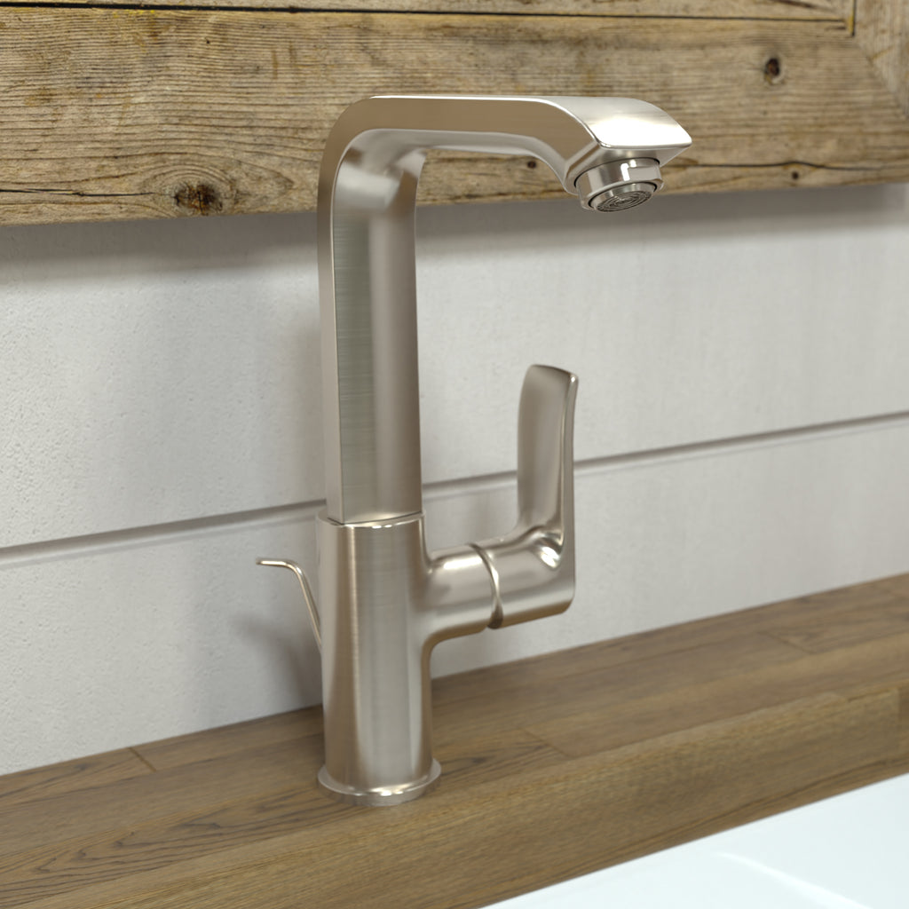 HANSGROHE 31087821 Metris Single-Hole Faucet 230 with Swivel Spout and Pop-Up Drain, 1.2 GPM - Brushed Nickel
