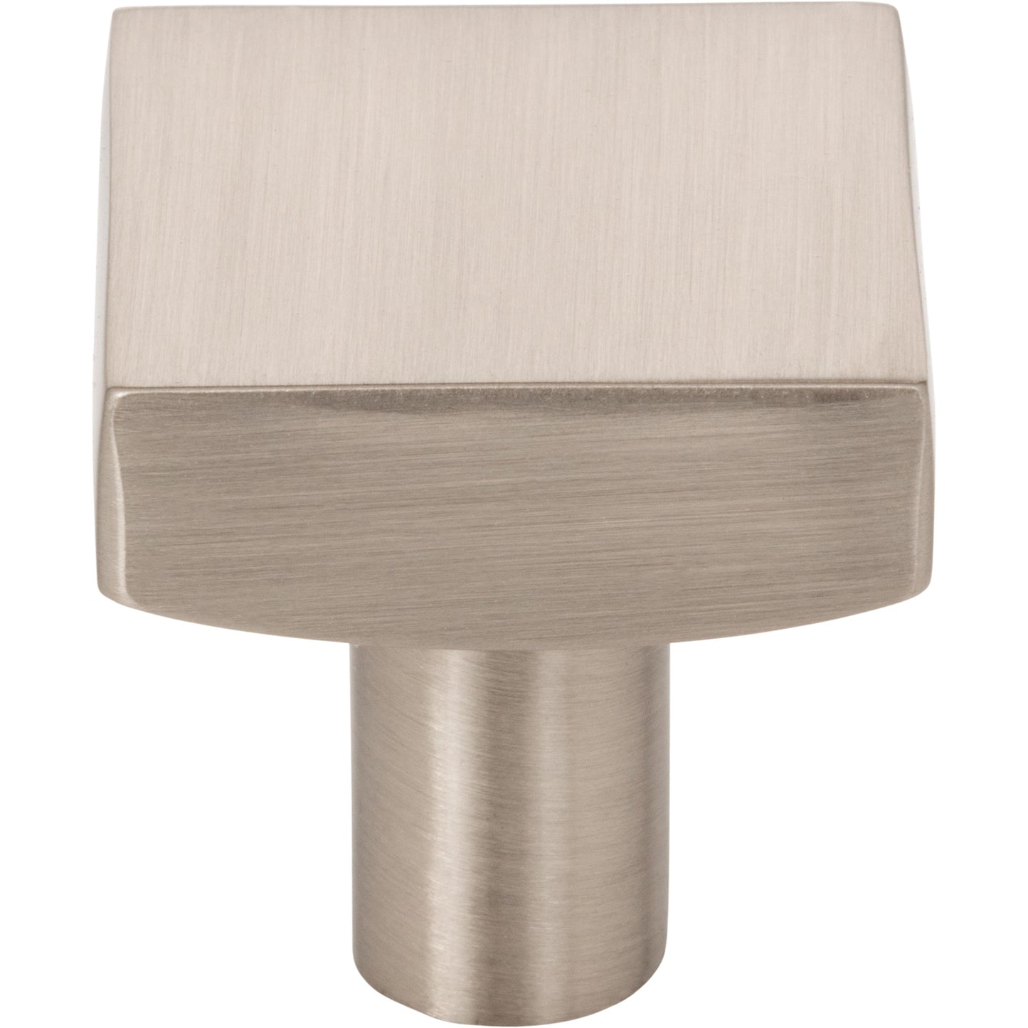 JEFFREY ALEXANDER 845SN Dominique 1-1/8" Length Square Knob - Satin Nickel