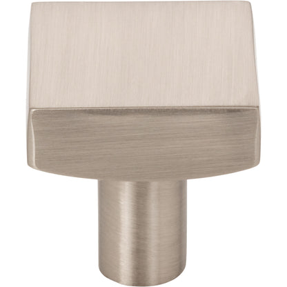 JEFFREY ALEXANDER 845SN Dominique 1-1/8" Length Square Knob - Satin Nickel