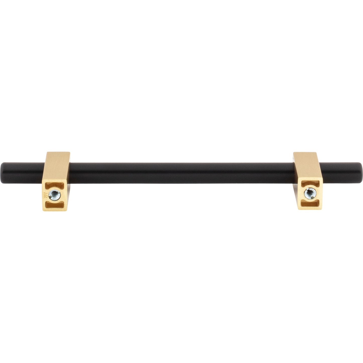 JEFFREY ALEXANDER 478-128MBBG Larkin 2 128 mm Center-to-Center Bar Pull - Matte Black w/Brushed Gold