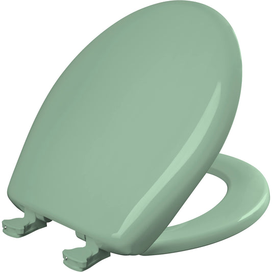 Bemis Round Plastic Toilet Seat in Sea Green with STA-TITE Seat Fastening System, Easy•Clean and  Whisper•Close Hinge