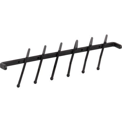 HARDWARE RESOURCES 296T-MB Matte Black Screw-Mount Tie Rack - Matte Black