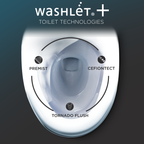 TOTO MW9743074CEFG#01 Washlet+ Eco Guinevere Elongated 1.28 Gpf Universal Height Toilet With C2 Bidet Seat - Cotton White
