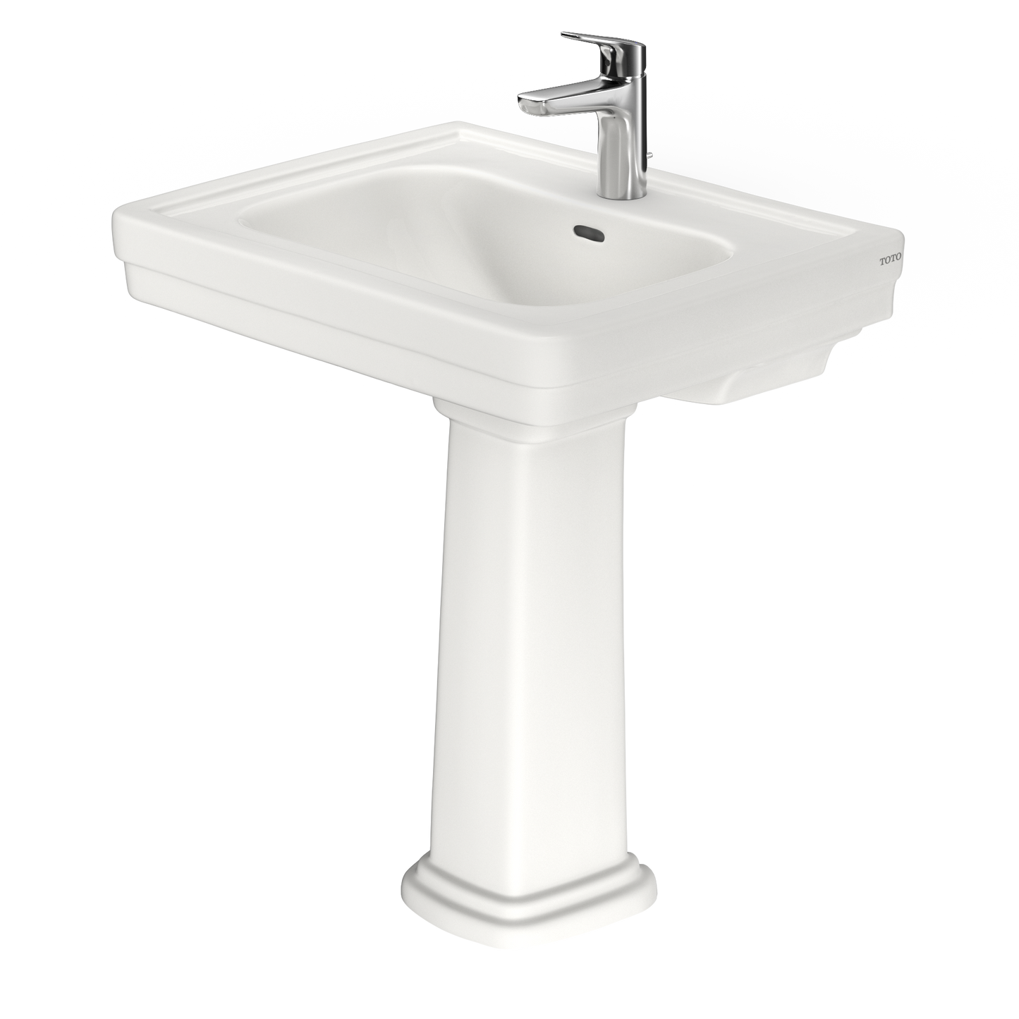 TOTO LPT530N#11 Promenade 27-1/2" X 22-1/4" Rectangular Pedestal Bathroom Sink For Single Hole Faucets - Colonial White