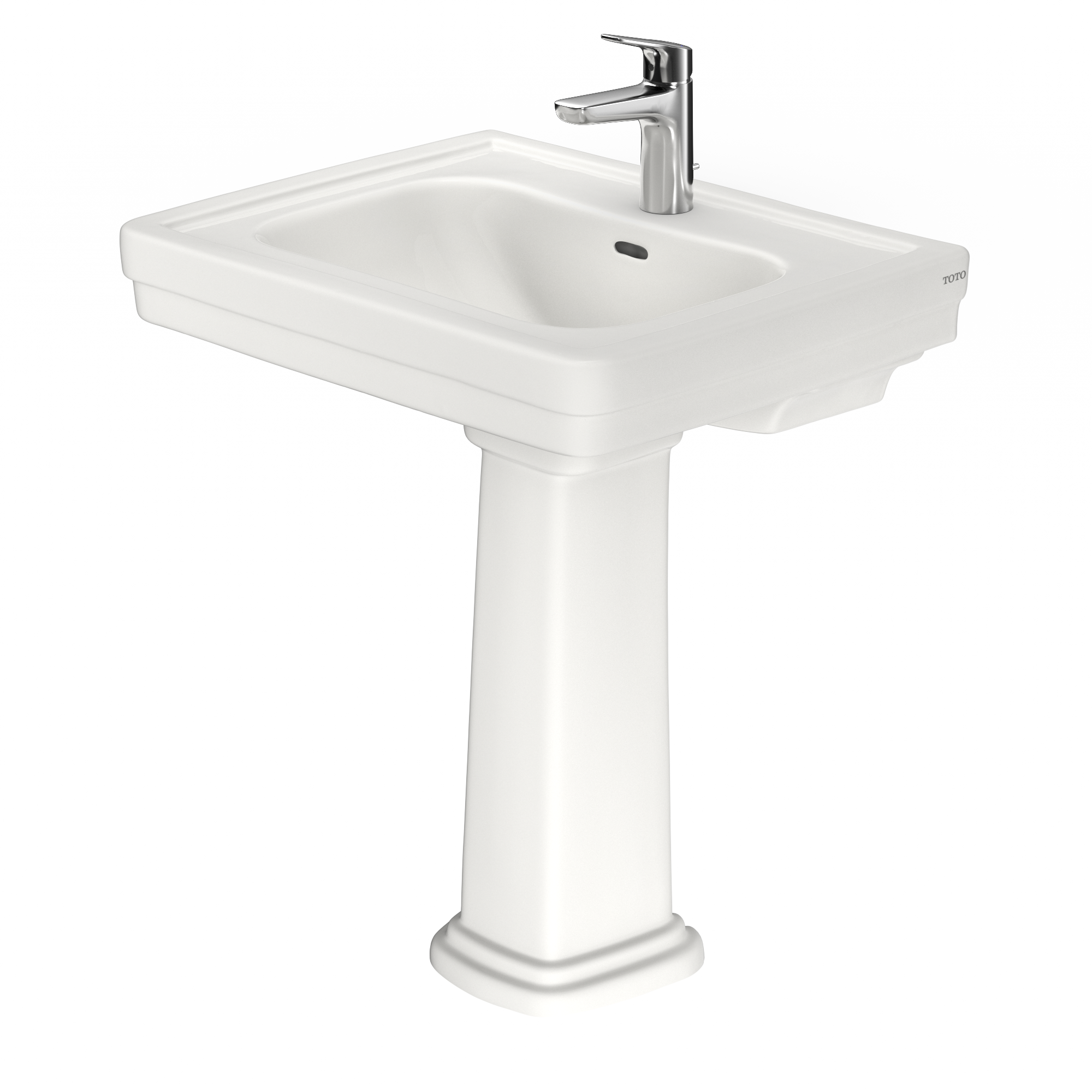 TOTO LPT530N#11 Promenade 27-1/2" X 22-1/4" Rectangular Pedestal Bathroom Sink For Single Hole Faucets - Colonial White