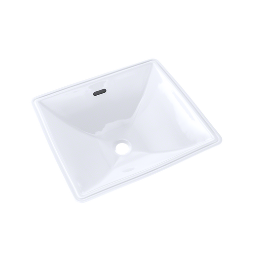 TOTO LT624G#01 Legato Rectangular Undermount Bathroom Sink With Cefiontect - Cotton White