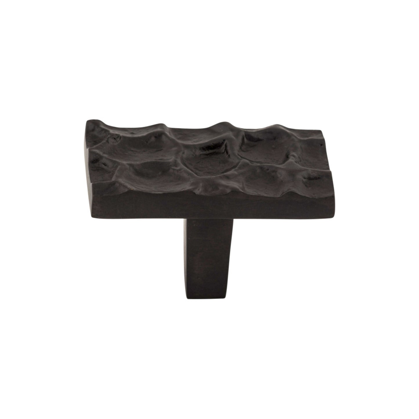 TOP KNOBS TK303CB Cobblestone 1 7/8" Length Rectangle Knob - Coal Black