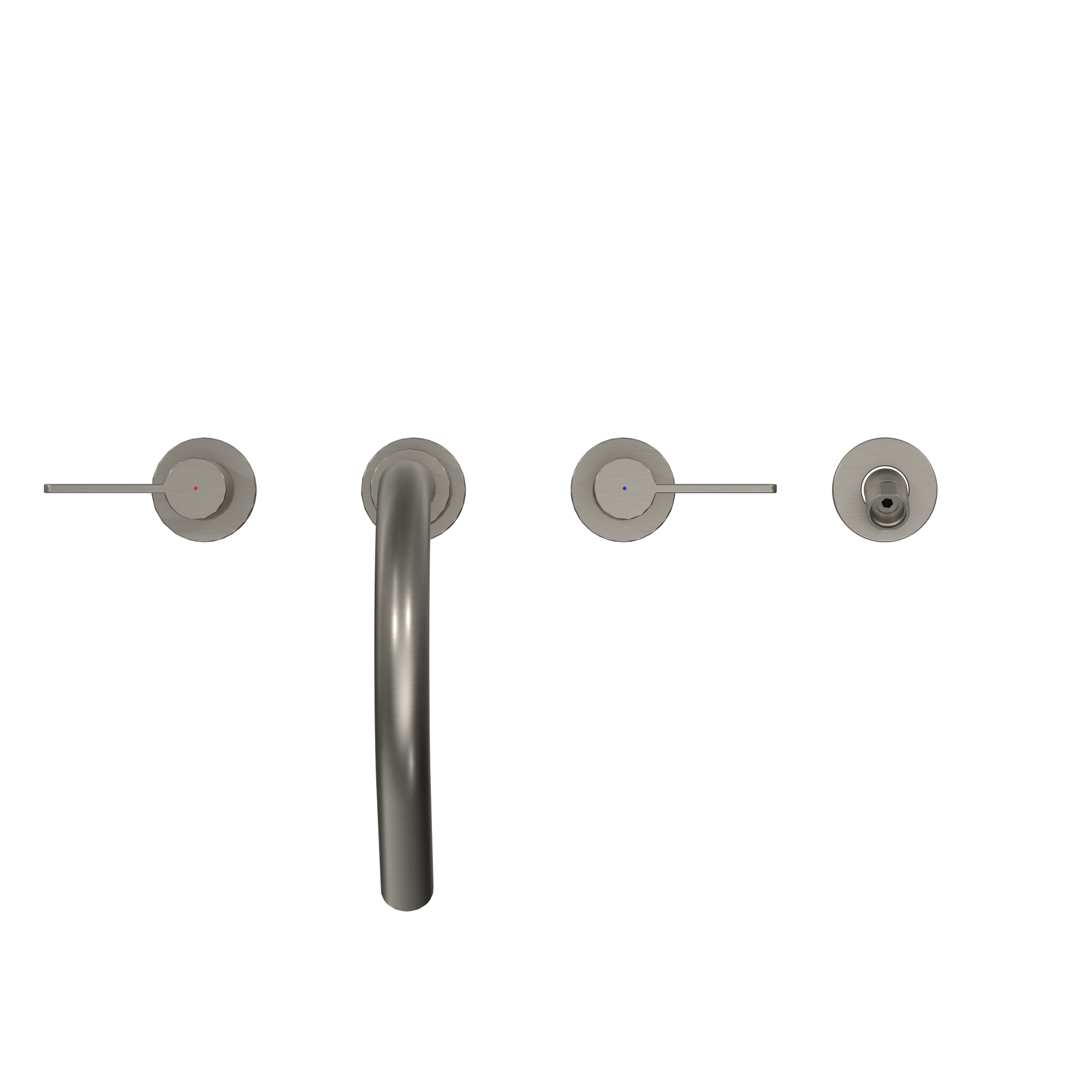 TOTO TBG11202UA#BN Gf Two Lever Handle Deck-Mount Roman Tub Filler Trim With Handshower - Brushed Nickel