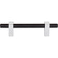 JEFFREY ALEXANDER 478-96MBPC Larkin 2 96 mm Center-to-Center Bar Pull - Matte Black w/Polished Chrome