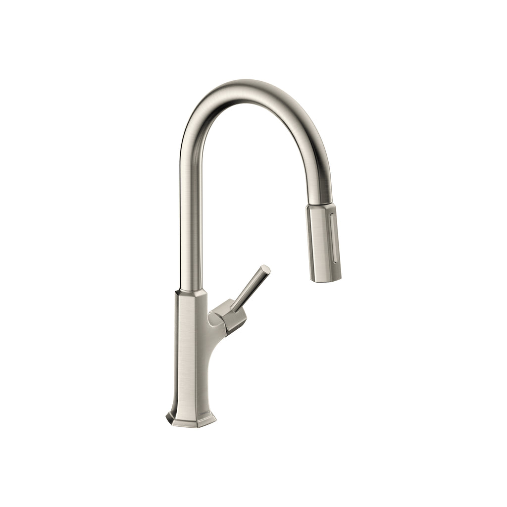 HANSGROHE 04852800 Locarno HighArc Kitchen Faucet, 2-Spray Pull-Down, 1.75 GPM - Stainless Steel Optic