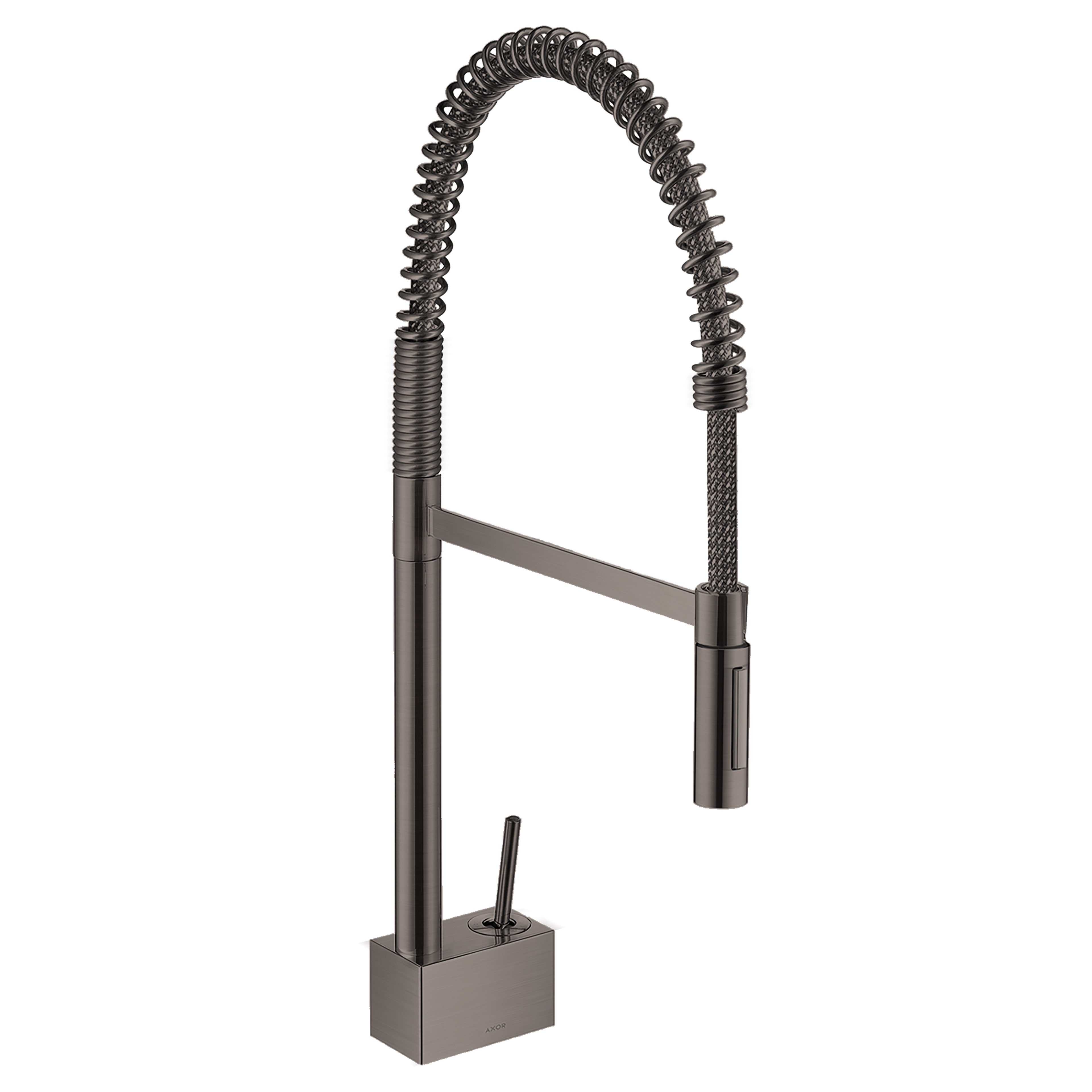 AXOR 10820341 Starck Semi-Pro Kitchen Faucet 2-Spray, 1.75 GPM - Brushed Black Chrome