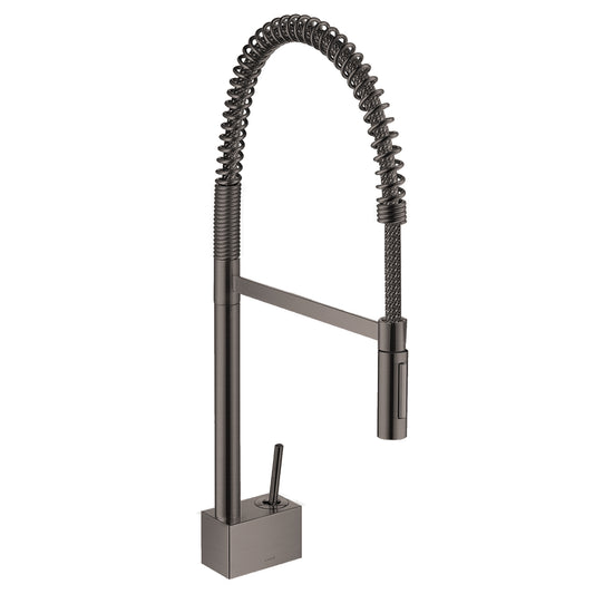 AXOR 10820341 Starck Semi-Pro Kitchen Faucet 2-Spray, 1.75 GPM - Brushed Black Chrome