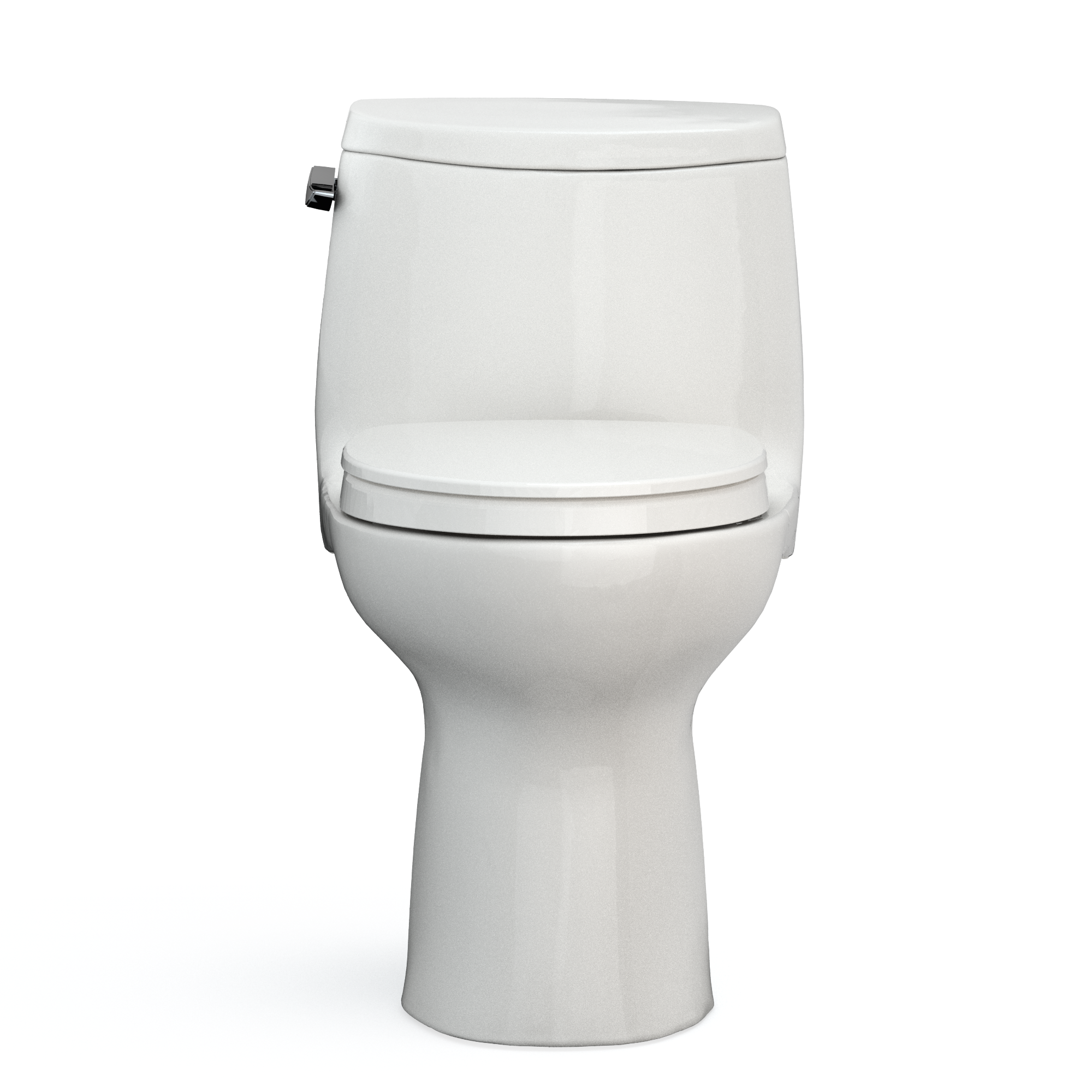 TOTO MS604124CEFG#11 Ultramax Ii One-Piece Elongated 1.28 Gpf Universal Height Toilet With Cefiontect And Ss124 Softclose Seat - Colonial White