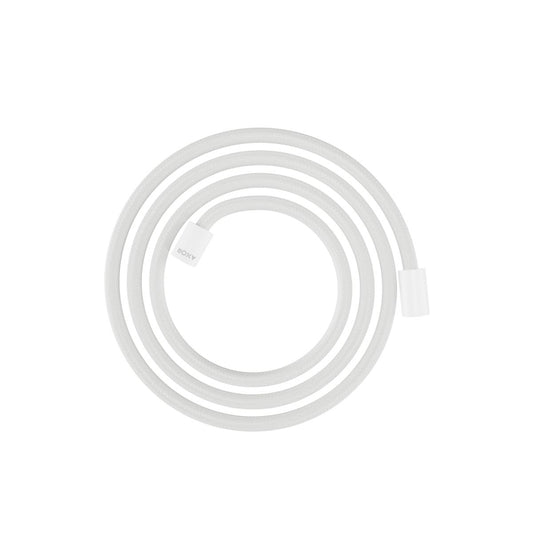 AXOR 28291700 ShowerSolutions Textile Hose with Cylindrical Nut, 79" - Matte White