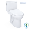 TOTO MW4544736CUFGA#01 Washlet+ Drake Ii 1G Two-Piece Elongated 1.0 Gpf Toilet With Auto Flush Washlet+ S7A Contemporary Bidet Seat - Cotton White