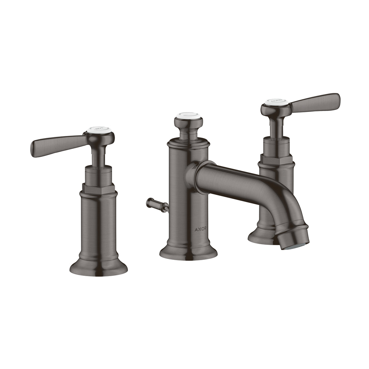 AXOR 16535341 Montreux Widespread Faucet 30 with Lever Handles and Pop-Up Drain, 1.2 GPM - Brushed Black Chrome