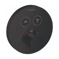HANSGROHE 15743671 ShowerSelect S Thermostatic Trim for 2 Functions, Round - Matte Black