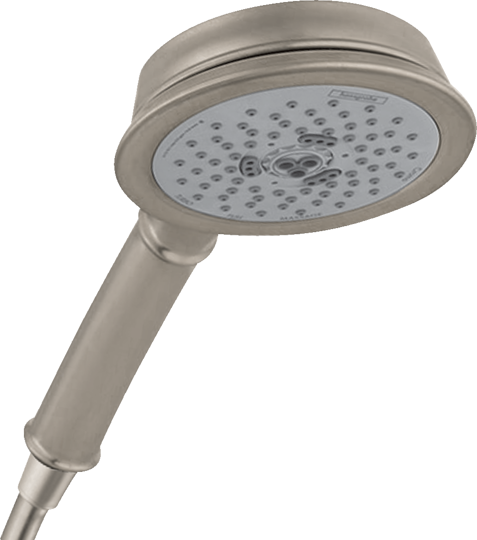 HANSGROHE 04932820 Croma 100 Classic Handshower 3-Jet, 1.5 GPM - Brushed Nickel