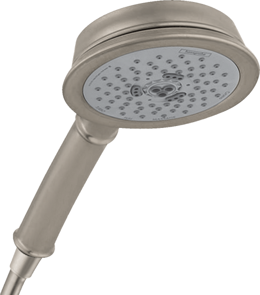 HANSGROHE 04932820 Croma 100 Classic Handshower 3-Jet, 1.5 GPM - Brushed Nickel