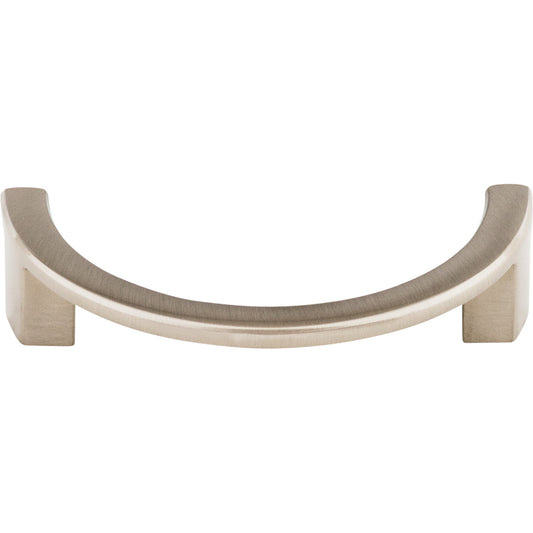 TOP KNOBS TK53BSN Half Circle Open 3 1/2" Center to Center Finger Pull , Brushed Satin Nickel