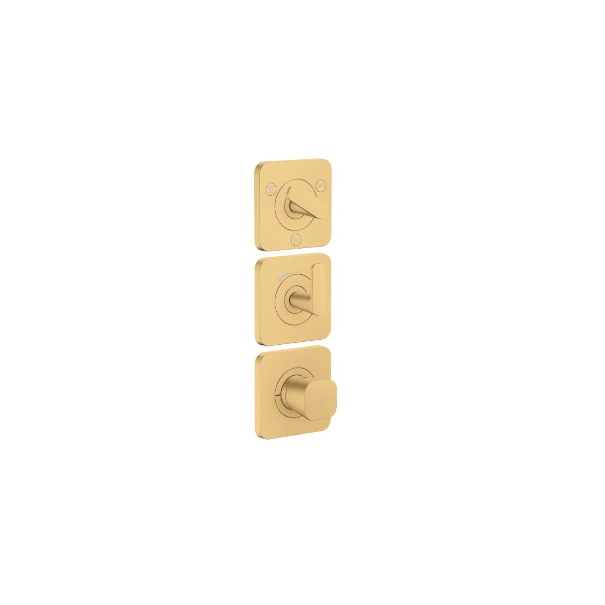 AXOR 49710251 Citterio C Thermostatic Module Trim 15" x 5" for 3 Functions - Brushed Gold Optic