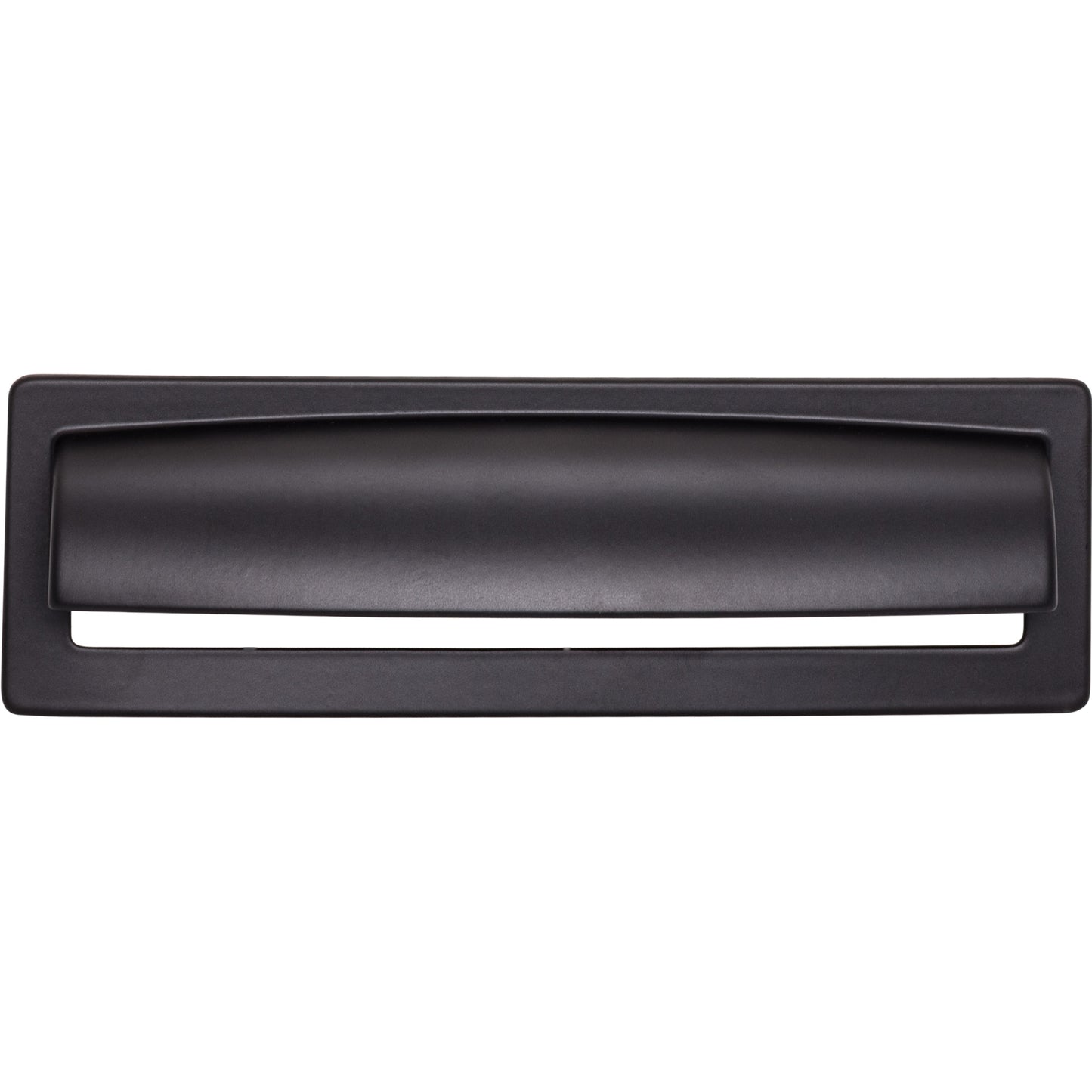 TOP KNOBS TK938BLK Hollin 5 1/16" Center to Center Cup/Bin Pull - Flat Black