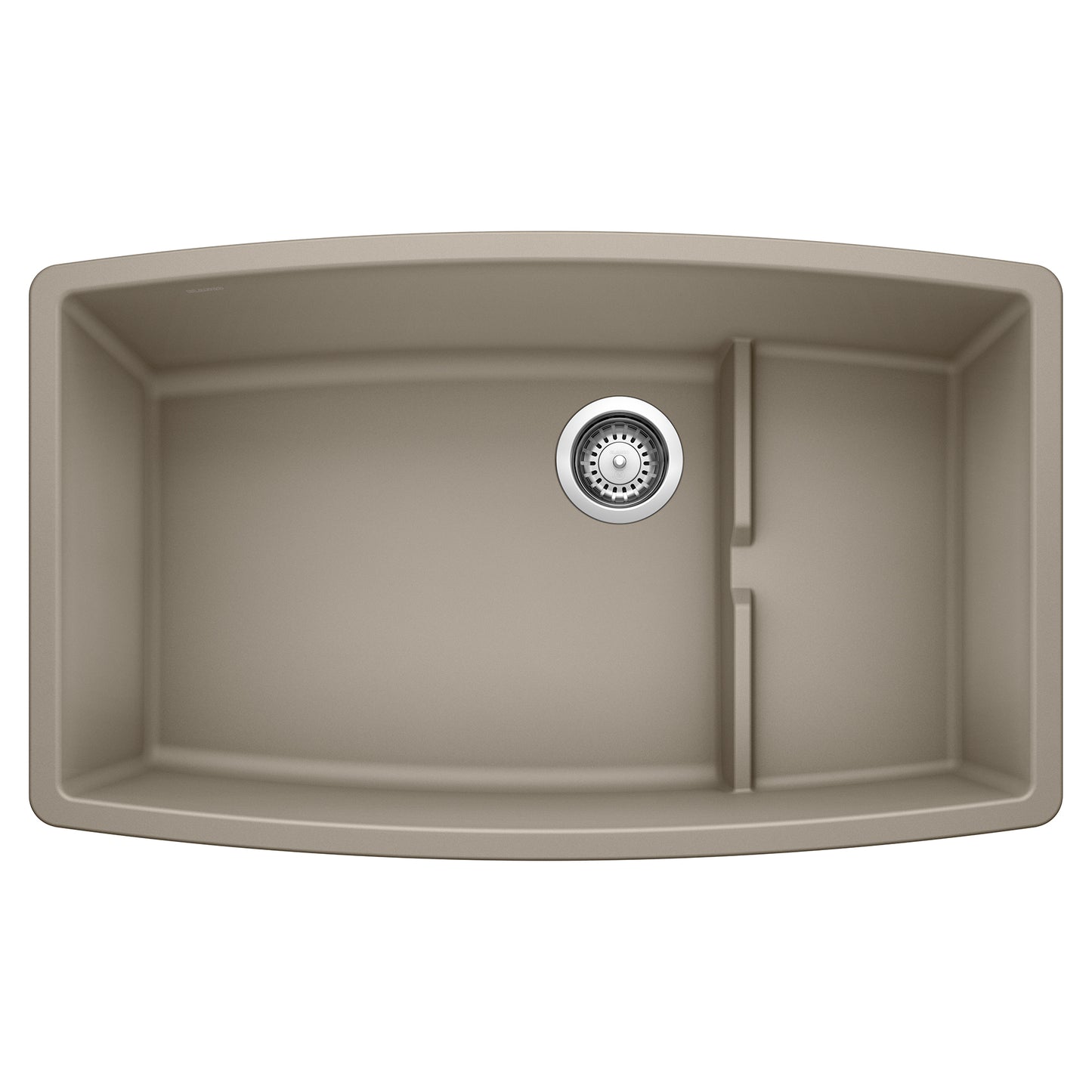 BLANCO 441291 Performa Performa Cascade SILGRANIT 32" Single Bowl Undermount Kitchen Sink with Colander - Truffle in Truffle