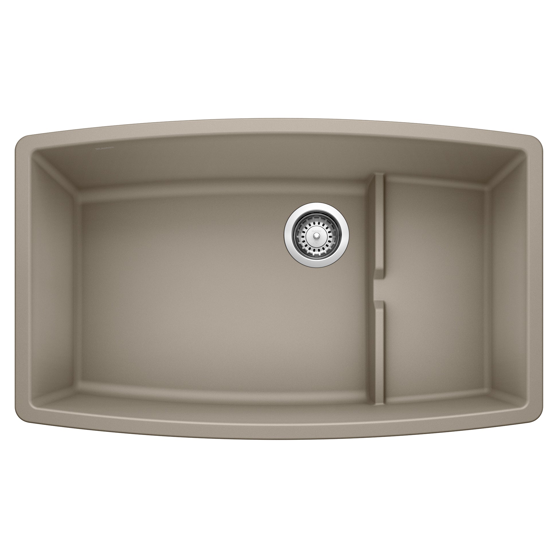 BLANCO 441291 Performa Performa Cascade SILGRANIT 32" Single Bowl Undermount Kitchen Sink with Colander - Truffle in Truffle