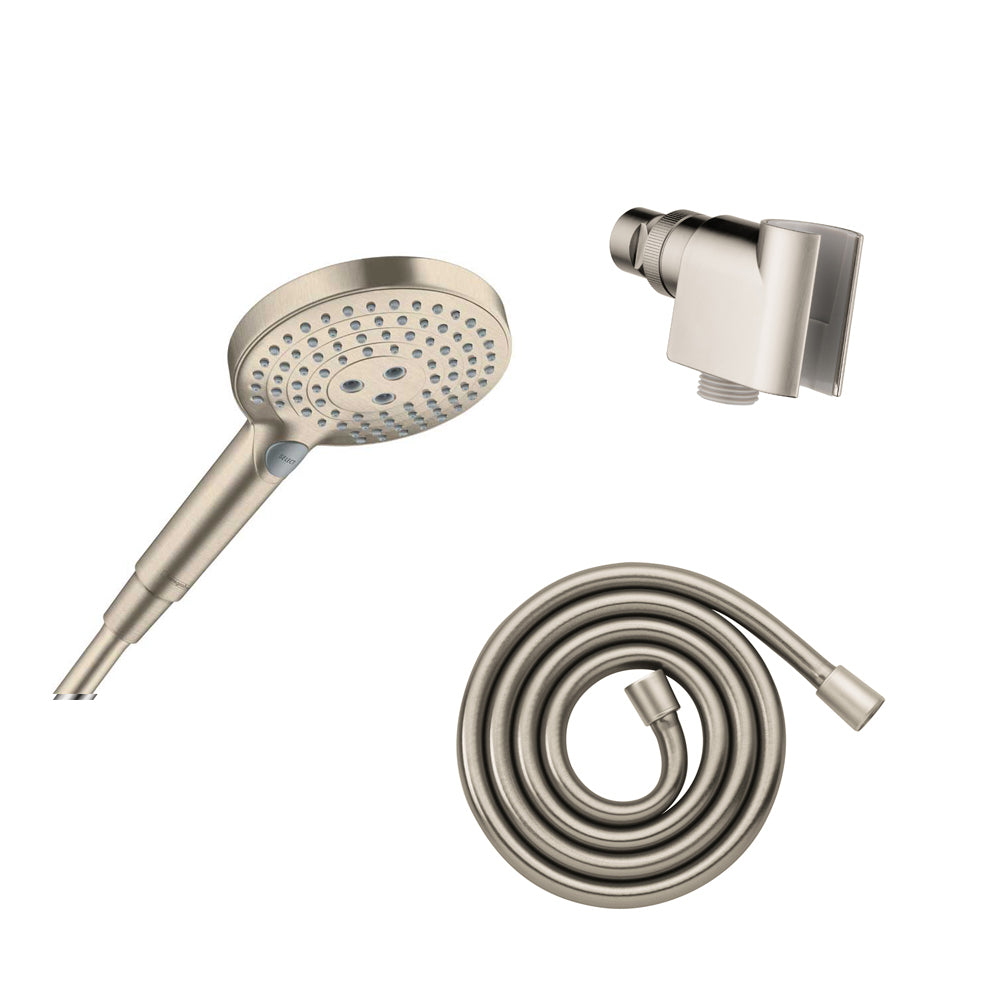 HANSGROHE 04913820 Raindance Select S Handshower Set 120 3-Jet PowderRain, 2.5 GPM - Brushed Nickel