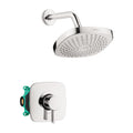 HANSGROHE 04911000 Croma Select E Pressure Balance Shower Set with Rough, 2.0 GPM - Chrome