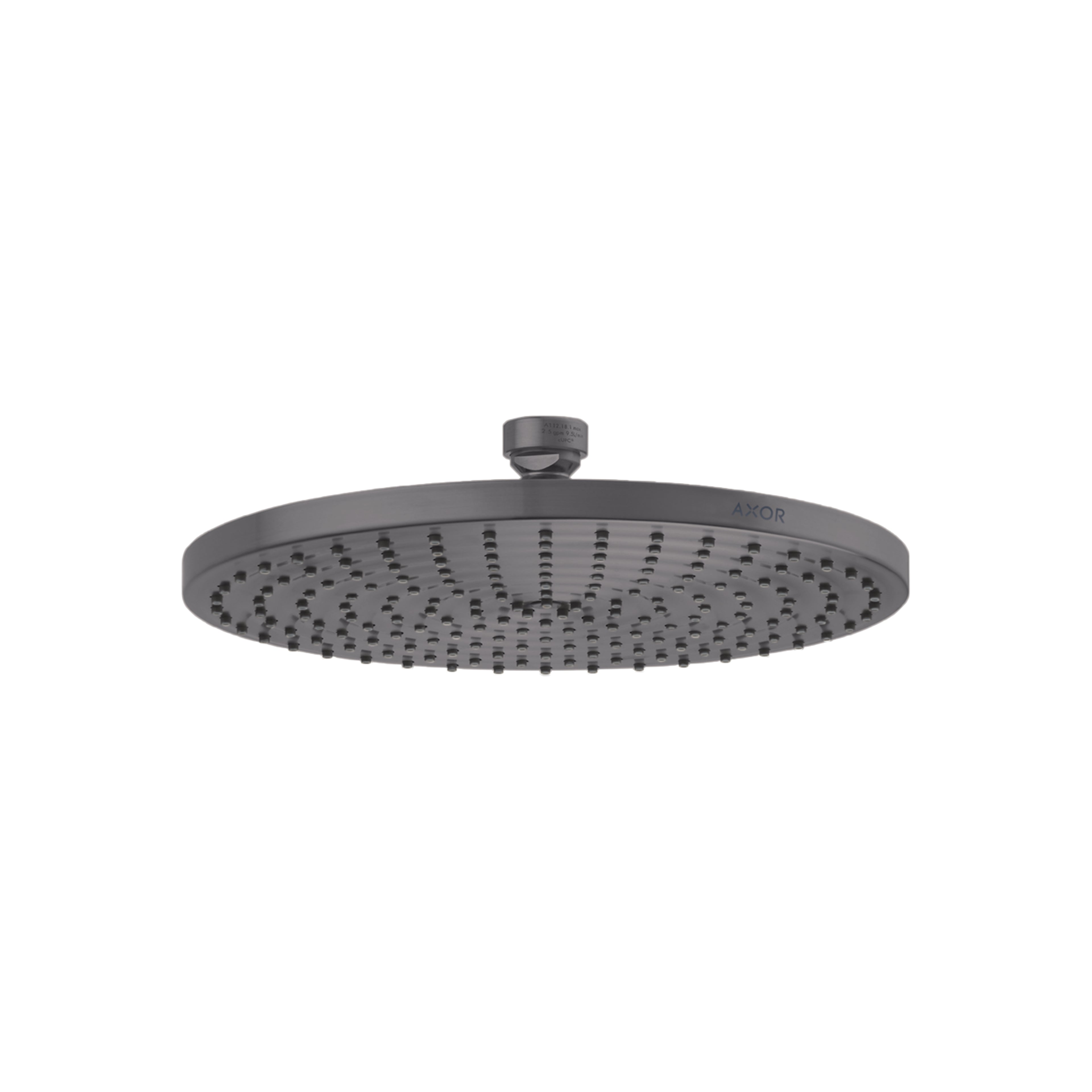 AXOR 28614341 ShowerSolutions Showerhead  240 1-Jet Powder Rain, 1.75 GPM - Brushed Black Chrome