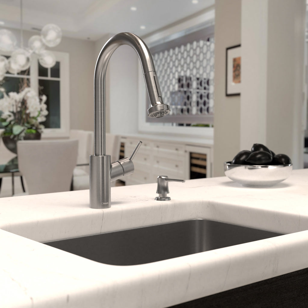 HANSGROHE 14877801 Talis S² HighArc Kitchen Faucet, 2-Spray Pull-Down, 1.75 GPM - Stainless Steel Optic