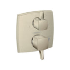 HANSGROHE 15865821 Ecostat Classic Pressure Balance Trim Classic Square with Diverter - Brushed Nickel